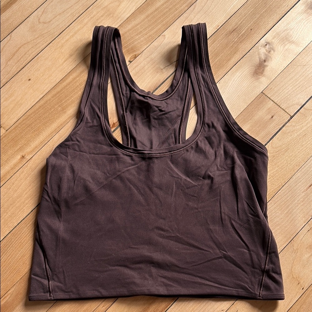 Brown Racerback Tank Top
